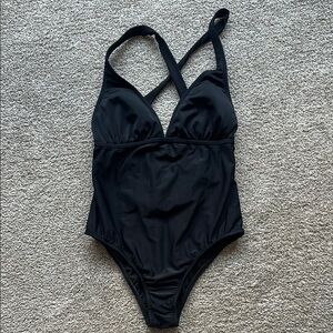 Black One-Piece Swimsuit